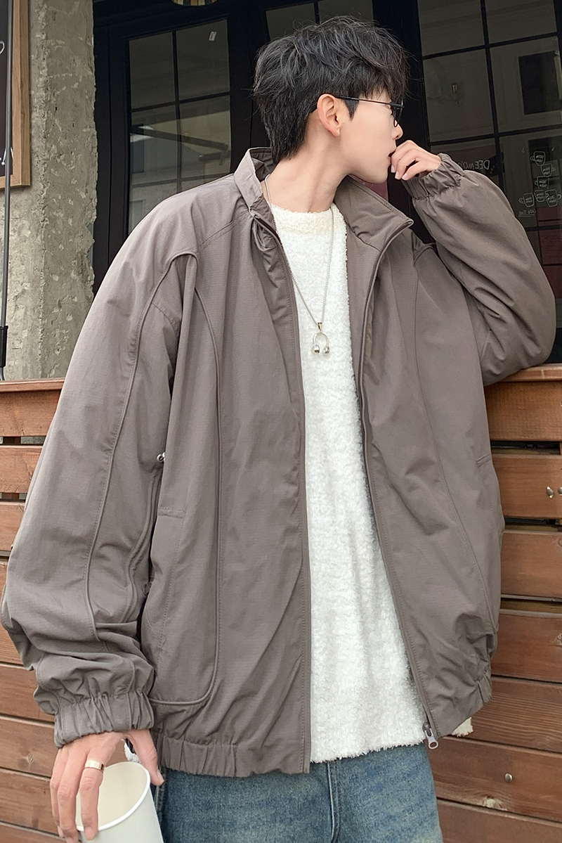709-MY1631-P145冬季立领美式短款痞帅飞行员夹克棉衣加绒加厚男，男装夹克，星座709