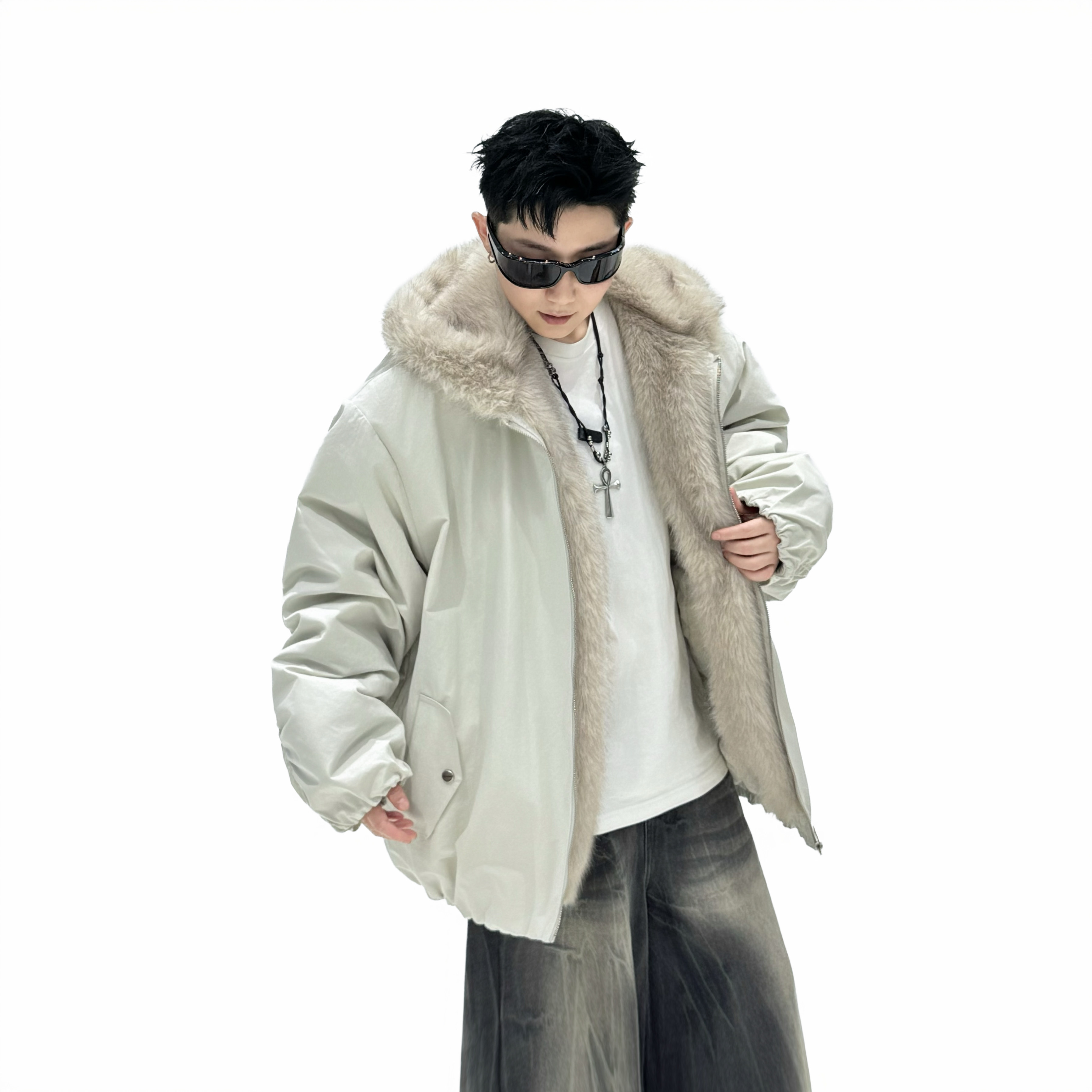 709-MY1800-P160冬季新款单人座山雕连帽棉服外套潮,男装棉衣,星座709