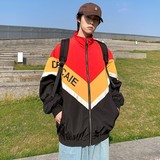 709-JK203-P65港风长袖拼色夹克开衫外套学生百搭运动服潮单人，男装夹克，星座709