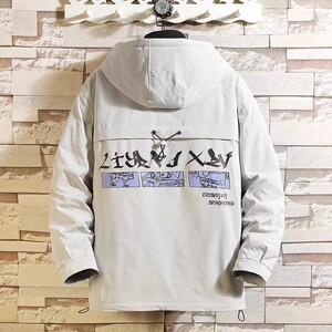 709-MY608-P80 冬季挂拍港风冬季加厚连帽印花百搭棉衣外套男图片