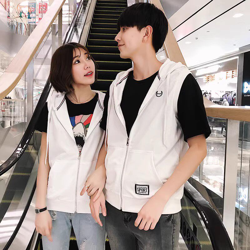 709-W16-P35春季情侣马甲背心外套连帽修身男女学生班服大码,男装背心/马甲,星座709