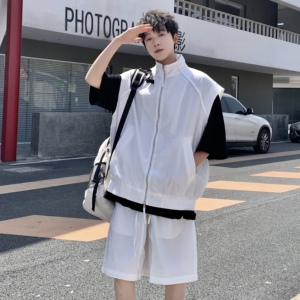 709-TZ18-P110 单人 夏季新款 简约休闲马甲套装图片