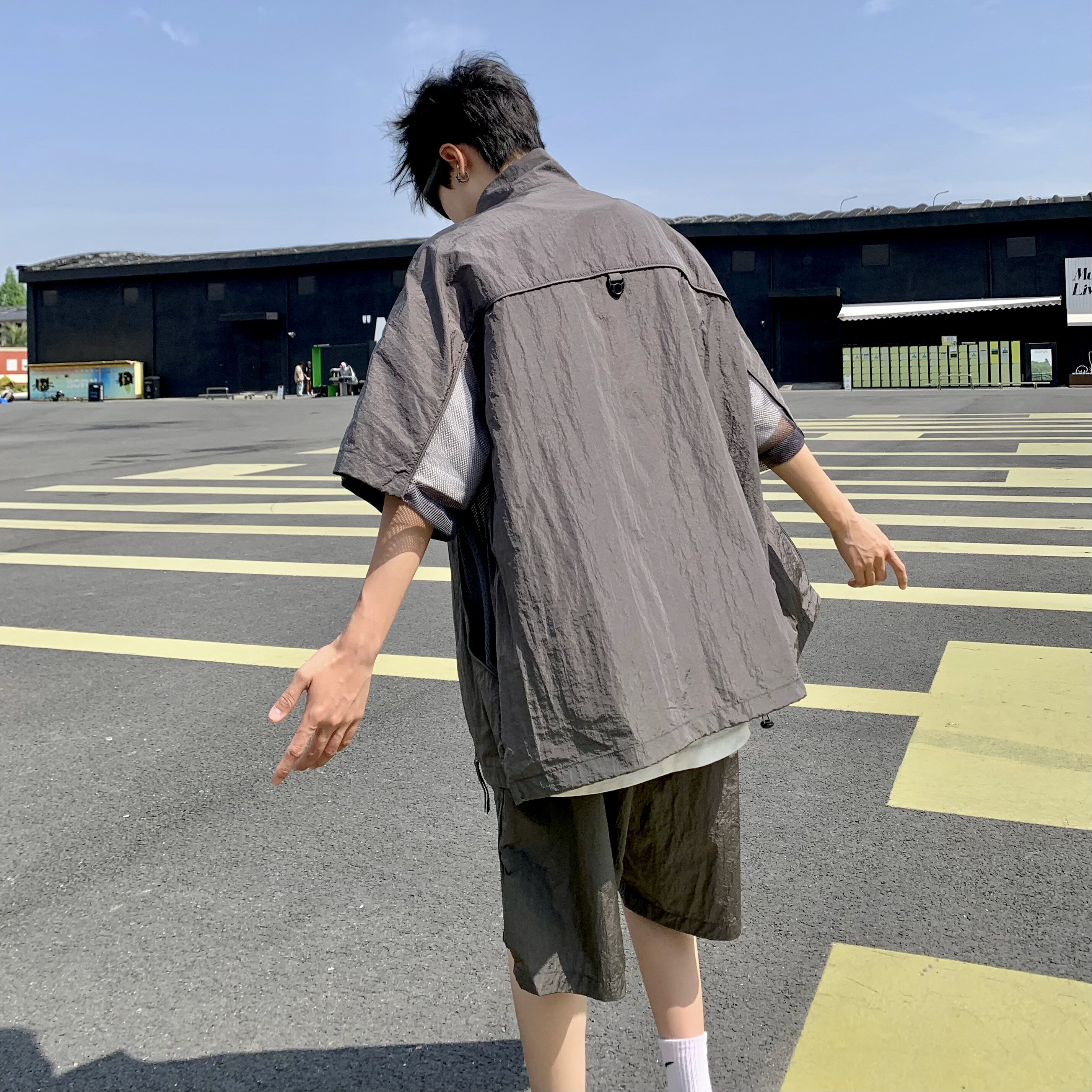 709-TZ20-P110单人夏季新款阔版休闲透气防晒套装,男装防晒衣,星座709