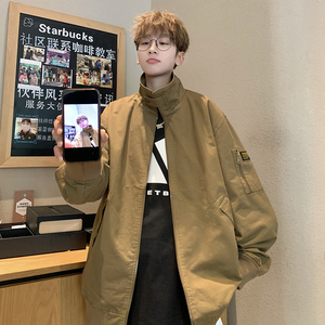 709-JK917-P140 春秋美式复古立领水洗飞行员夹克情侣外套男图片