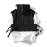 709-MJ92-P65白底新款春季阔版连帽走秀款马甲坎肩，男装背心/马甲，星座709