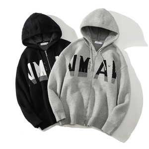 709-MY102-P105 春秋情侣毛衣连帽针织衫慵懒风休闲开衫，男装针织衫/毛衣，星座709