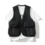 709-MJ91-P70白底新款日系复古马甲夏季男女无袖背心外搭，男装背心/马甲，星座709