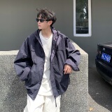 709-JK32-P135单人秋季新款阔版纯色带帽夹克，男装夹克，星座709