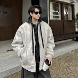 709-MY1821-P155冬季新款单人美式宽松休闲假两件可拆帽棉服，男装棉衣，星座709
