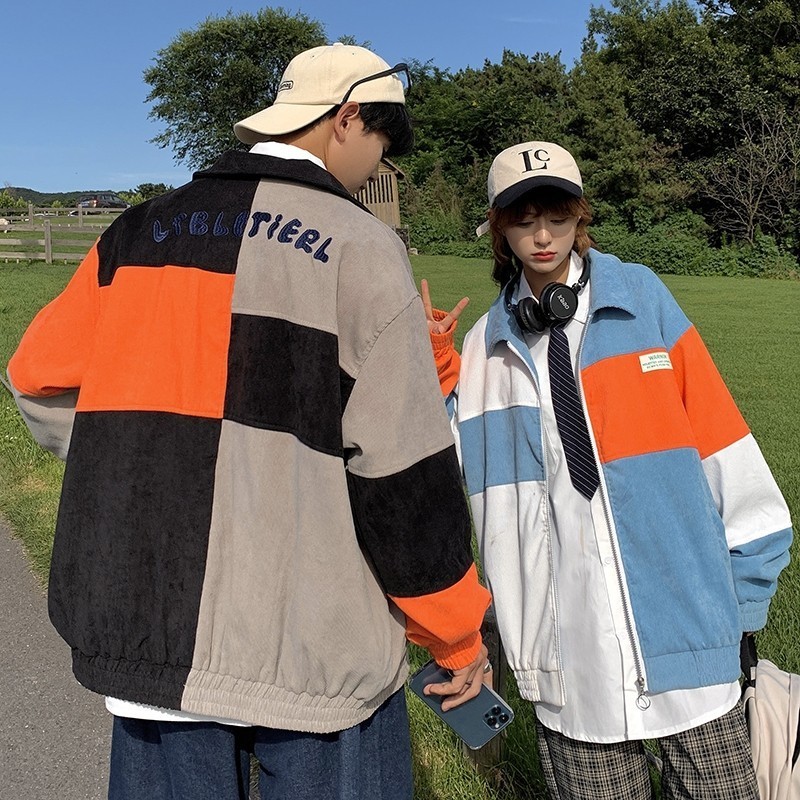 709-JK806-P85春秋灯芯绒宽松大码港风原创百搭休闲夹克外套情侣,男装夹克,星座709