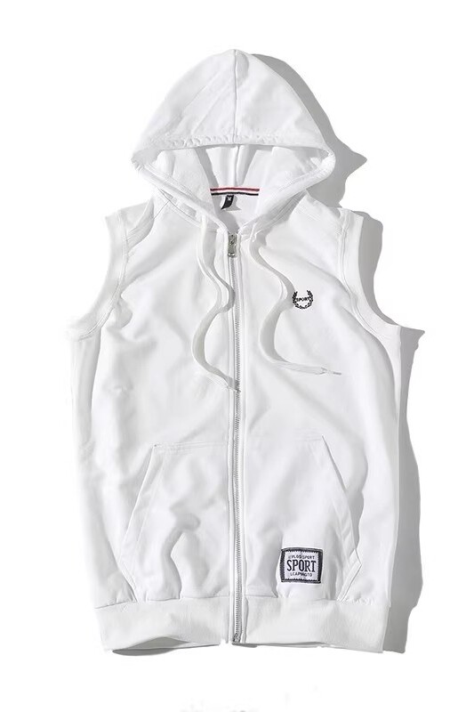709-W16-P35春季白底马甲背心外套连帽修身男女学生班服大码,男装背心/马甲,星座709
