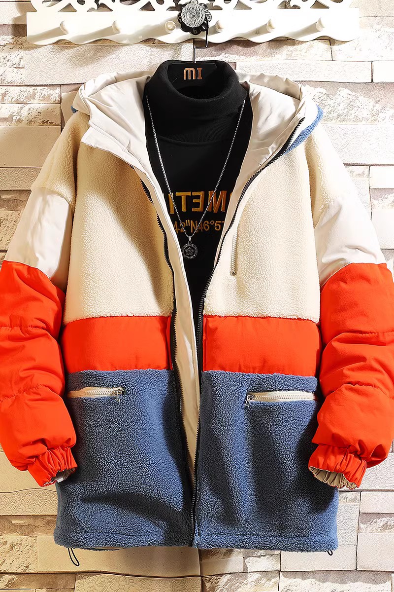 709-MY601-P130情侣冬季挂拍加厚羊驼毛双面穿百搭棉衣外套男,男装棉衣,星座709