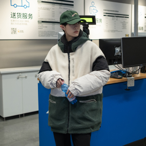709-MY601-P130 情侣冬季单人加厚羊驼毛双面穿百搭棉衣外套男图片
