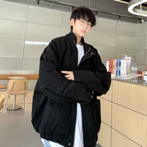 709-JK908-P130 春秋情侣全棉水洗做旧立领工装夹克外套男图片