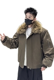 709-MY1807-P160冬季新款白底韩版可拆卸毛领棉服加厚，男装棉衣，星座709