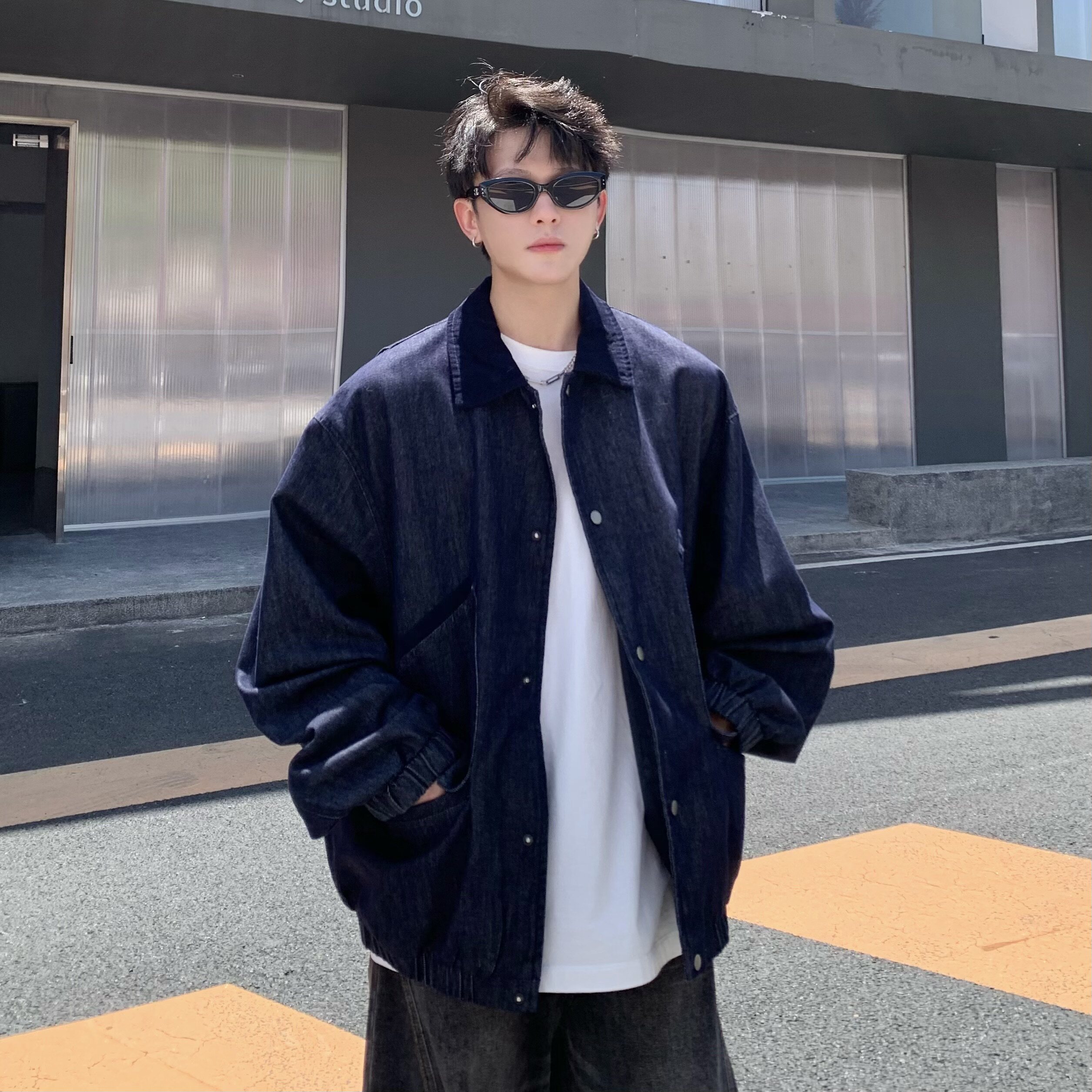 709-JK30-P135单人秋季新款纯色牛仔夹克,男装夹克,星座709