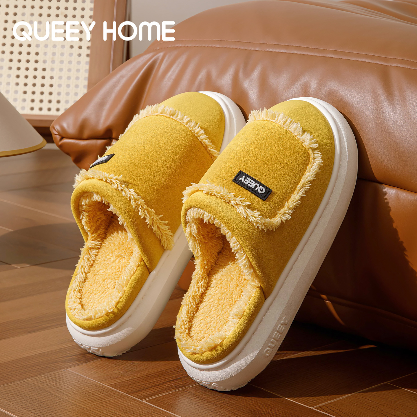 棉拖鞋女秋冬季包头保暖毛绒加厚软底防滑踩屎感情侣居家拖鞋男