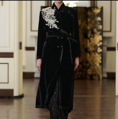 【JOJO官方授权】JUNYANG杨君 月容初露中式立领长风衣