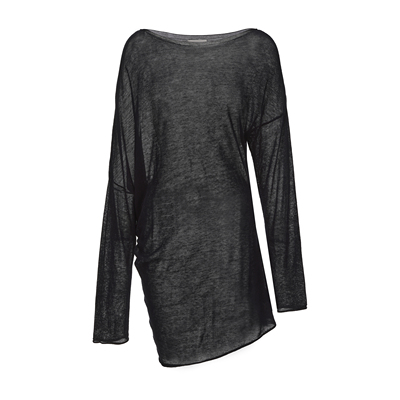 【娇娇官方授权】RUOHAN藏青色针织不规则上衣