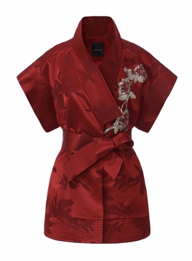 【JOJO官方授权】 JUNYANG杨君  春茂满庭廓形领飞袖外套