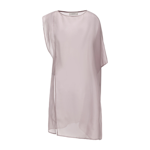 【娇娇官方授权】RUOHAN淡紫色欧根缎不对称开衩上衣