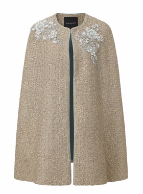 【JOJO官方授权】 JUNYANG杨君  玲珑锦瑟圆领斗篷外套