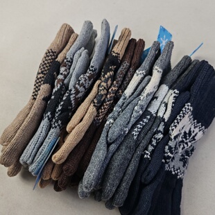 男士冬季双层手套库存清货偶尔有微瑕骑车保暖分趾男手套数量不多