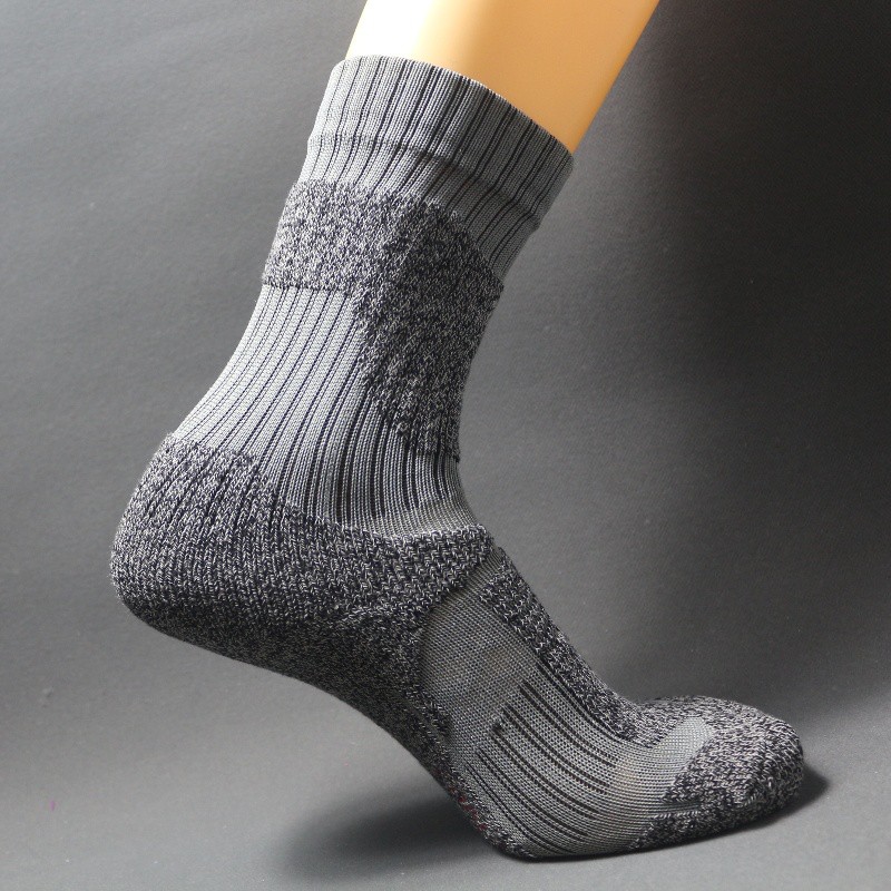 外贸单袜子女春秋冬季毛巾底中筒袜COOLMAX吸汗透气跑步运动女袜