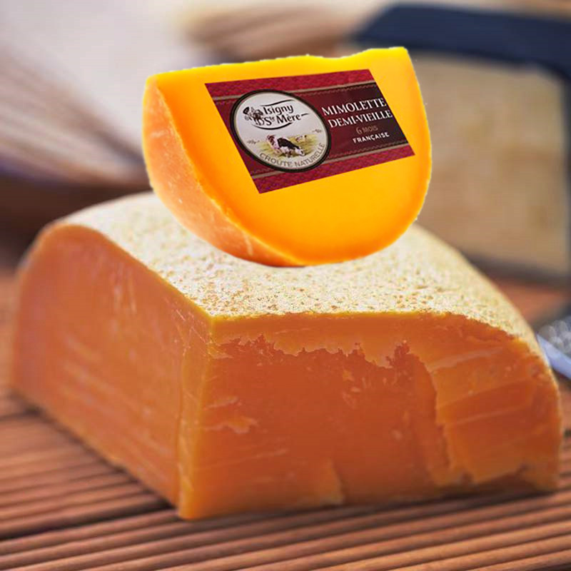法国伊斯尼米莫莱特干酪mimolette 半硬质奶酪210g成熟期6个月