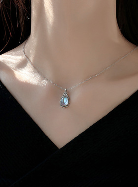 北极之光孤品项链小众设计感复古锁骨链2023新款颈链