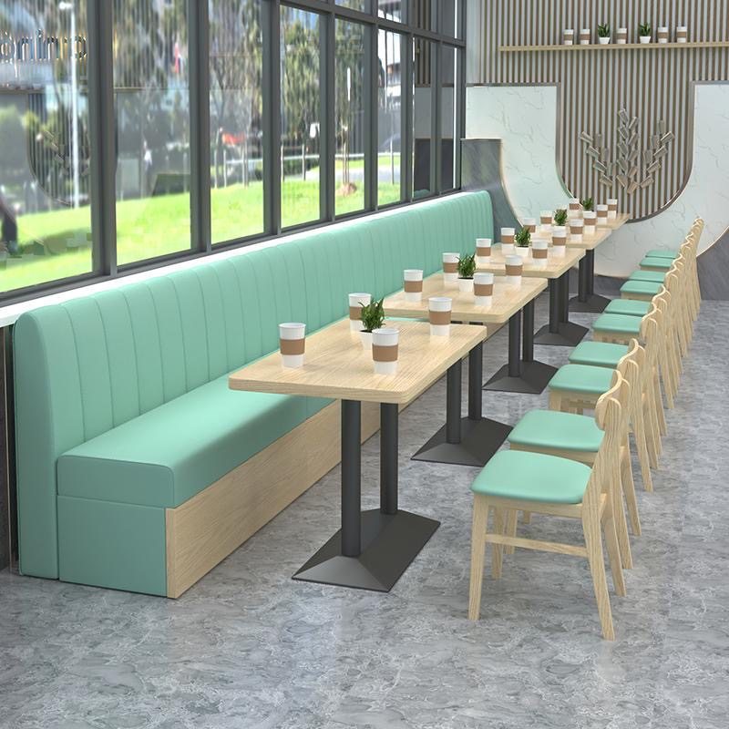 餐厅卡座沙发靠墙实木软包长凳西商用冷饮小吃汉堡奶茶店桌椅组合