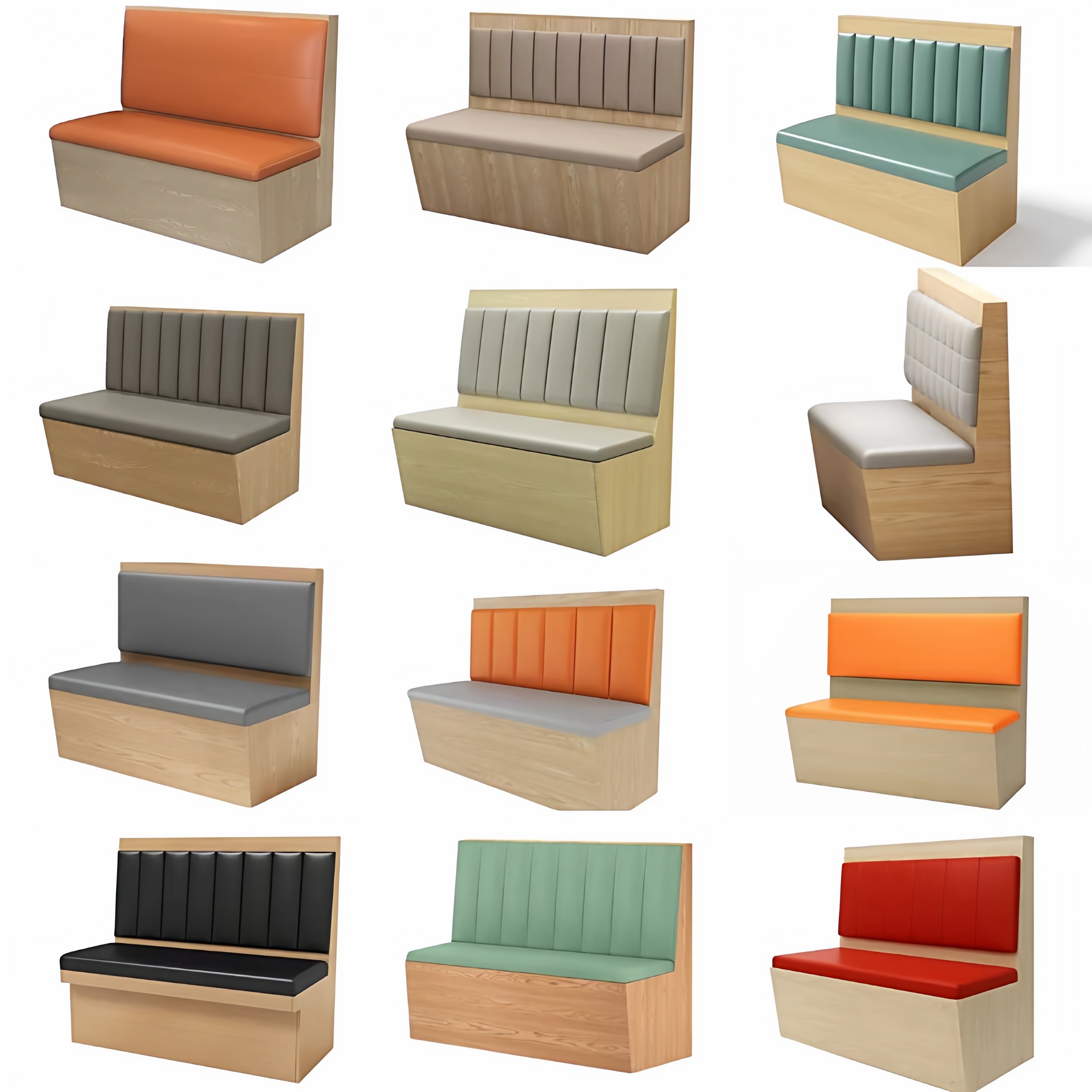 定制奶茶店甜品店桌椅组合西餐咖啡厅烤肉火锅茶餐厅靠墙卡座沙发