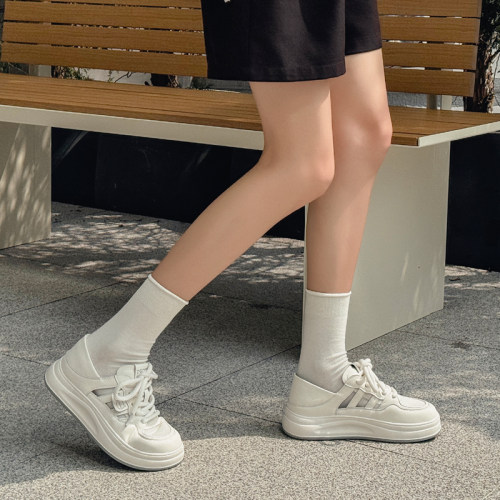 富丽女鞋2026夏季新款系带小白鞋女网面百搭轻便休闲板鞋女66-35