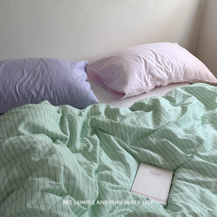 简约全棉纯棉单个被套双人200x230单独单件150x200单人1.5米被罩