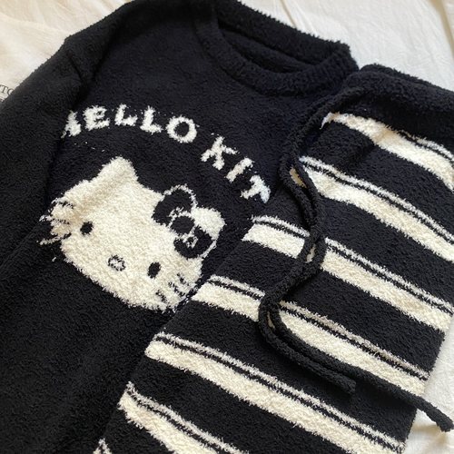 秋冬加厚半边绒可外穿家居服套装