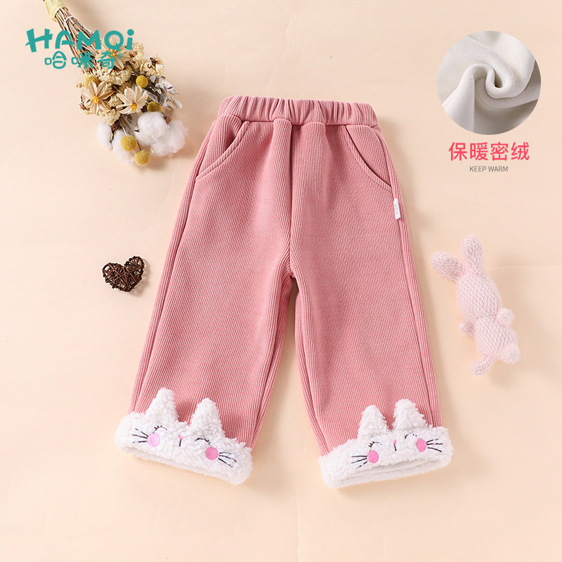 女童加绒长裤秋冬新款儿童宝宝可爱立体小猫裤子中小童保暖裤腿裤,童装/婴儿装/亲子装,裤子,淘宝优惠券,粉丝福利购,淘宝优惠卷