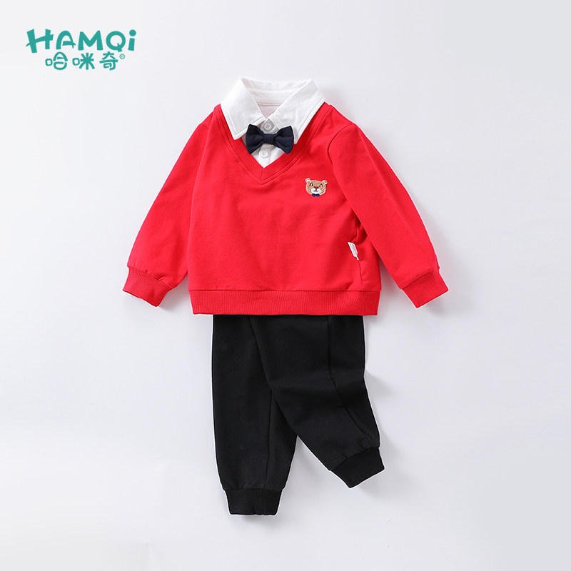 男童纯棉套装儿童新年拜年服小童宝宝洋气两件套男孩春装礼服童装,童装/婴儿装/亲子装,套装,淘宝优惠券,粉丝福利购,淘宝优惠卷