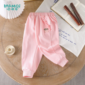 女童裤 卫衣裤 子春秋季 童装 新款 宝宝休闲束脚裤 女孩小儿童长裤 百搭