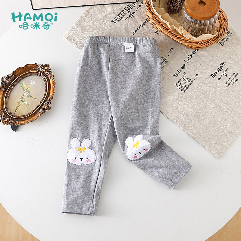 女童打底裤秋季新款童装宝宝兔子贴布裤子外穿小儿童衣服弹力长裤,童装/婴儿装/亲子装,裤子,淘宝优惠券,粉丝福利购,淘宝优惠卷