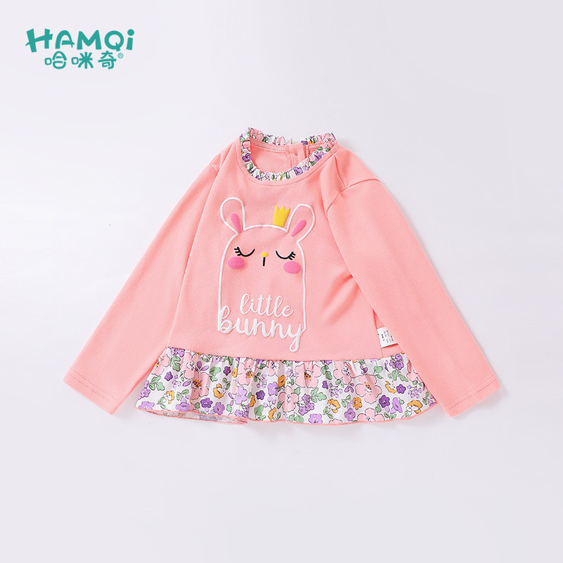 女童长袖秋装新款儿童纯棉T恤女孩裙式上衣宝宝中小童甜美打底衫,童装/婴儿装/亲子装,T恤,淘宝优惠券,粉丝福利购,淘宝优惠卷