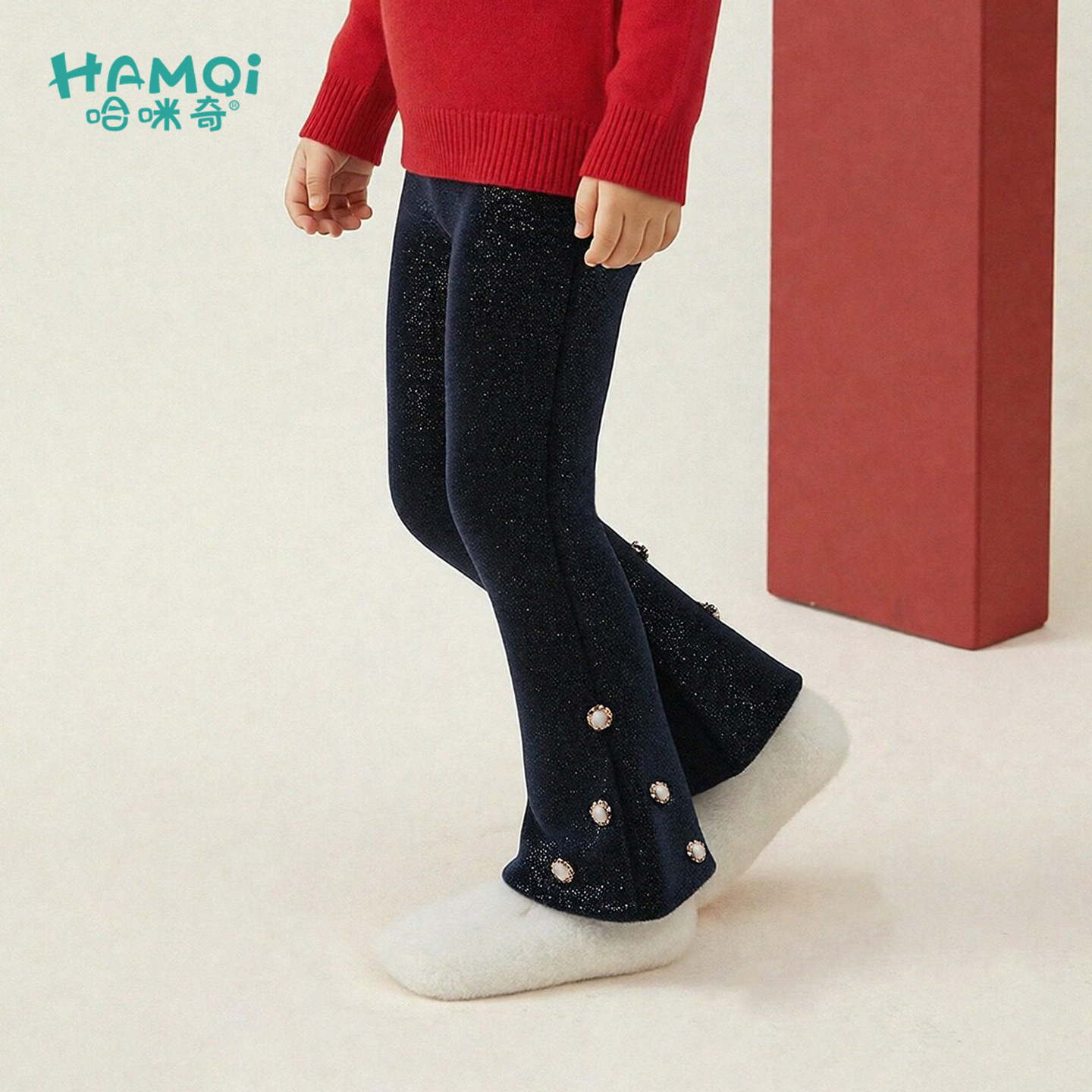 女童裤子春秋装新款金丝灯芯绒宝宝微喇叭裤长裤小儿童休闲裤外穿