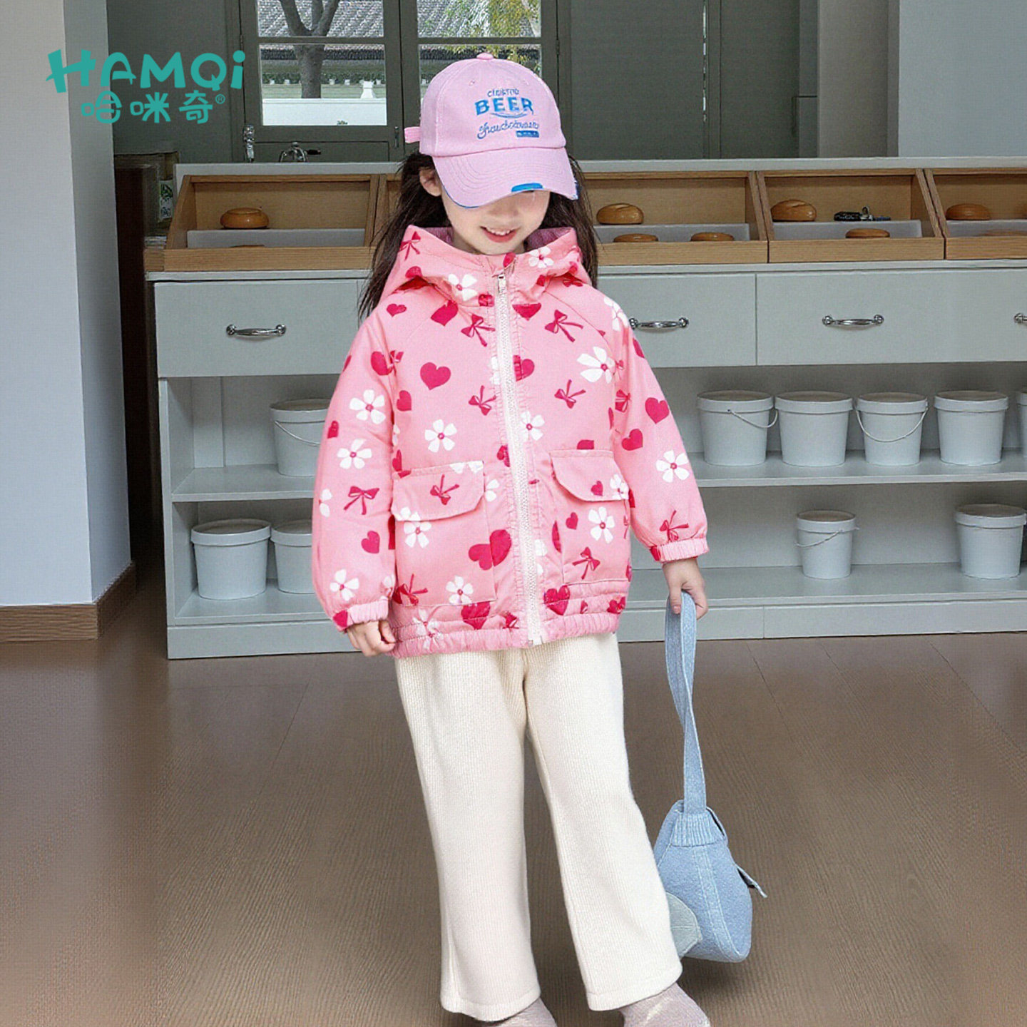 女童加绒风衣外套秋冬装