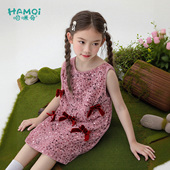 女童连衣裙秋冬装 红色洋气亮片背心裙小儿童宝宝公主裙礼服裙子潮