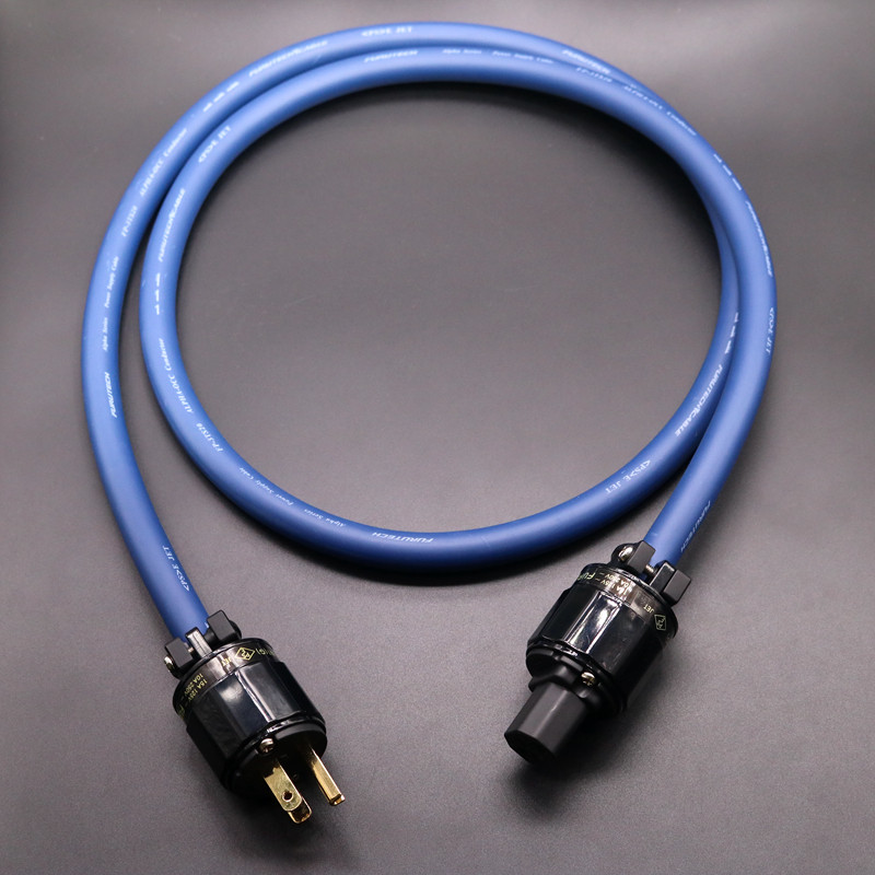 高保真古河 3TS20蓝丝带 单晶铜电源线 发烧级胆机功放美标电源线