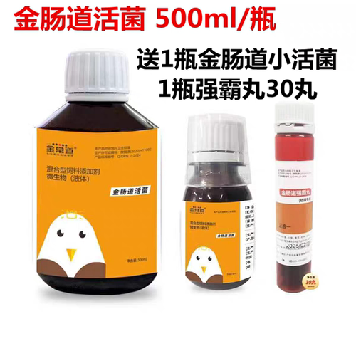 飞戈冠军金肠道活菌500ml种赛鸽促消化长道活菌护肠养胃保健孝母