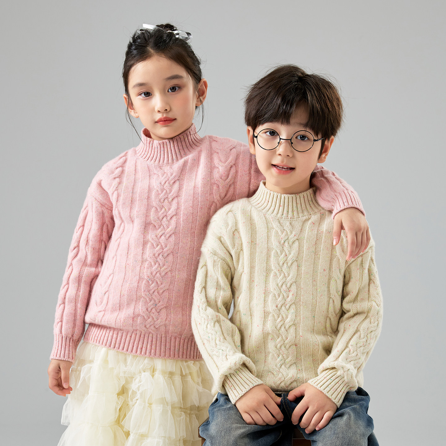 高品质秋冬季男女童加厚半高领彩点扭花羊毛衫宝宝套头打底针织衫,童装/婴儿装/亲子装,毛衣/针织衫,淘宝优惠券,粉丝福利购,淘宝优惠卷