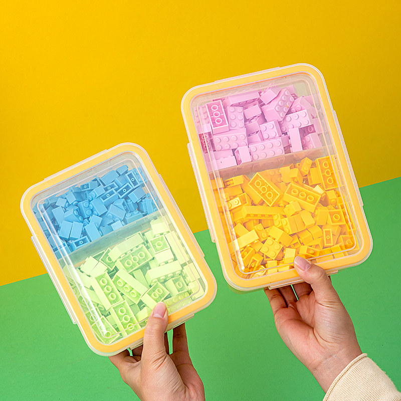 积木收纳盒分格拼装小颗粒零件分类塑料盒神器儿童透明玩具整理箱,收纳整理,收纳箱,淘宝优惠券,粉丝福利购,淘宝优惠卷