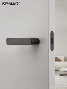 SEMAR西玛静音极简门锁生态门磁吸执手房间室内卧室木门锁门把手