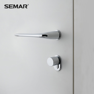 SEMAR西玛现代意式极简约静音家用房门锁磁力实木门卧室内门把手