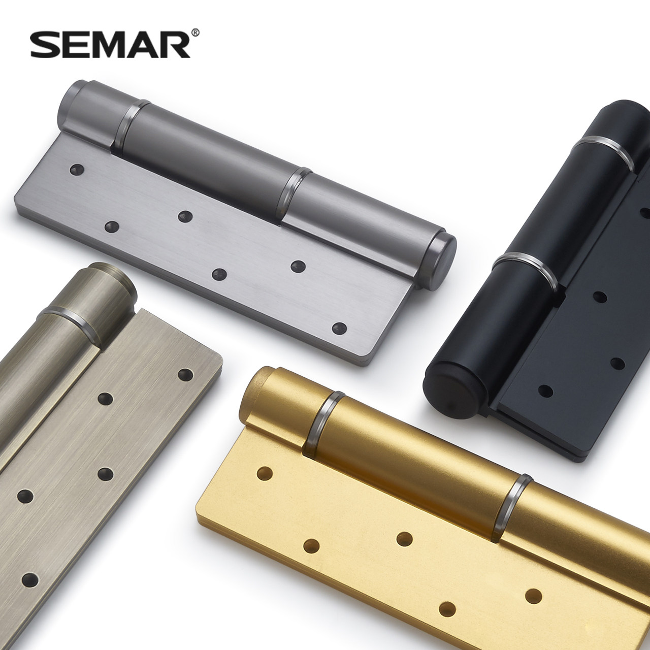 SEMAR西玛隐形门专用液压铰链镁铝自动关门阻尼弹簧暗铰链闭门器
